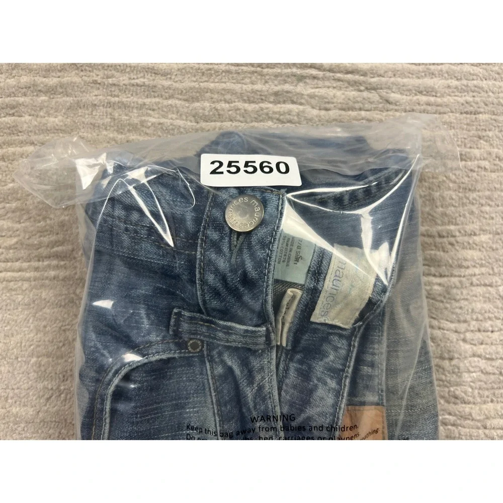 Maurices Jeans Women 7/8 Short Blue Taylor Boot Medium Wash Mid‎ Rise Bootcut